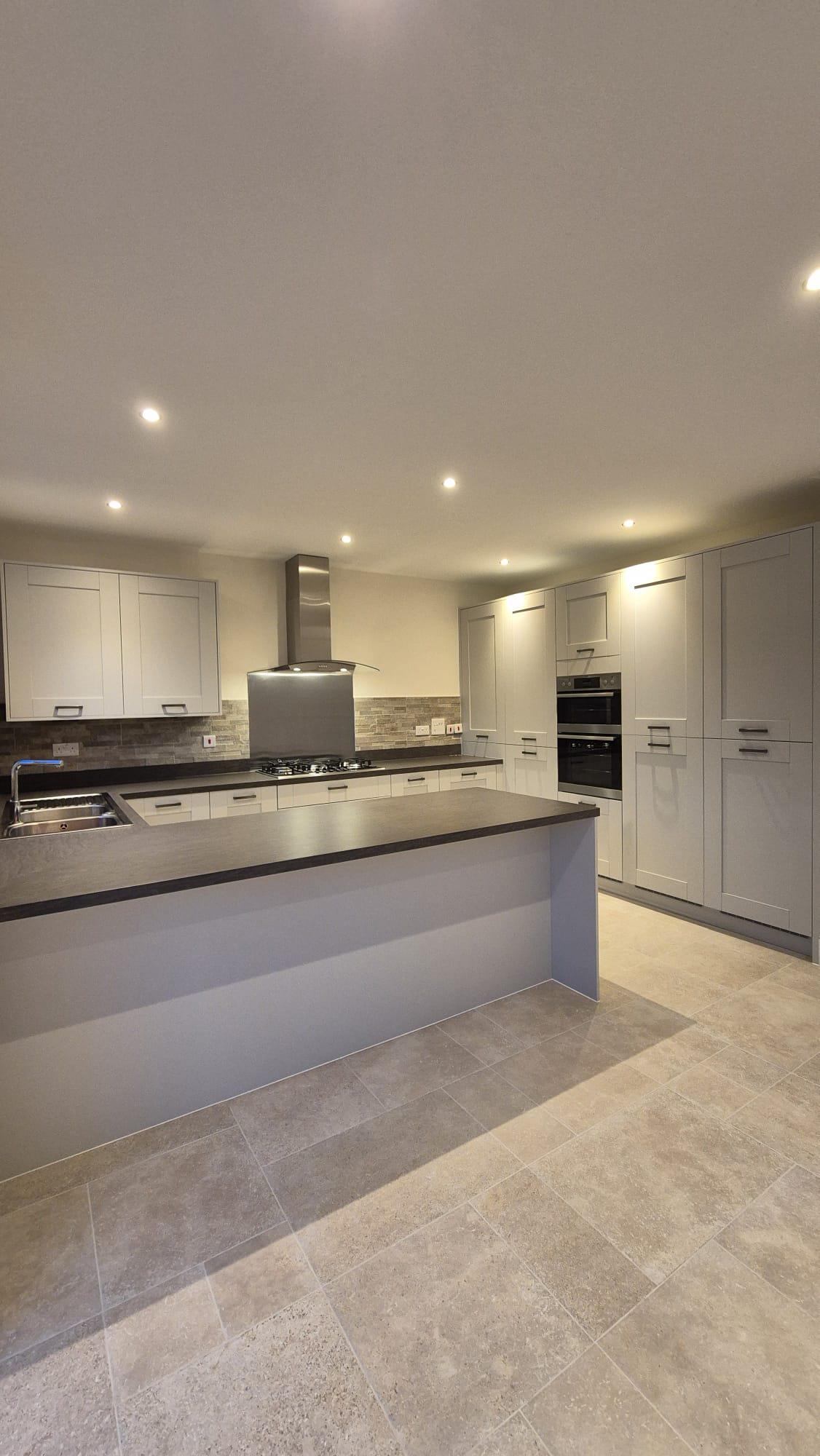Kitchen wall and floor tiling